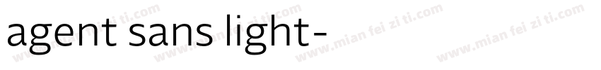 agent sans light字体转换